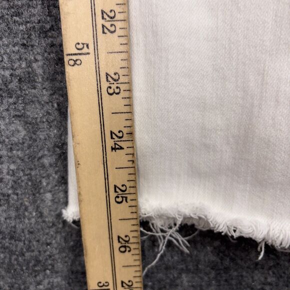 MOTHER  The Hustler Ankle Fray Jeans Womens Sz 29 White Fairest of them All Flaw - Picture 11 of 14